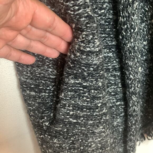 Velvet Graham & spencer womens large wool cardigan sweater black knit raw casual - Picture 6 of 10